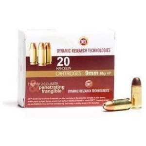 DRT 9mm Ammunition Terminal Shock 85 Grain Jacketed Hollow Point 20 rounds