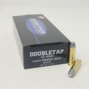 Doubletap 32 H&R Mag Ammunition 32HR120HC20 120 Grain Hard Cast Solid Wide Flat Nose Gas Check 20 Rounds