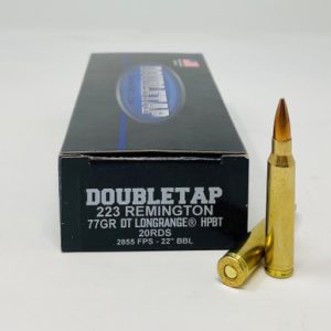 DoubleTap 223 Remington 223R77HP 77 Grain Hollow Point Boat Tail 20 Rounds
