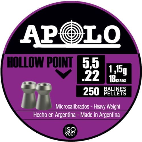 HATSAN APOLO 22 HOLLOW POINT - 18 GRAIN 250 PACK