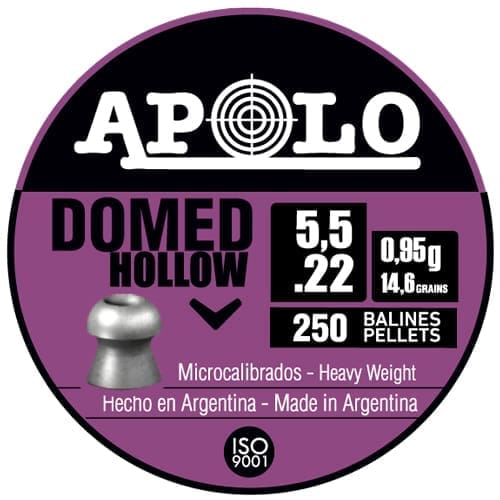 HATSAN APOLO 22 DOMED HOLLOW - 14.6 GRAIN 250 PACK