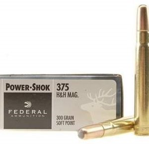 Federal 375 H&H Ammunition Power-Shok F375B 300 Grain Soft Point 20 rounds