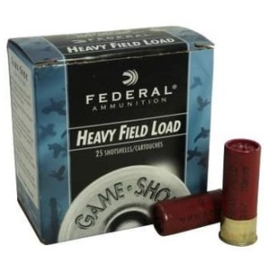 Federal 12 Gauge Ammunition Game-Shok Heavy Field H1238 2-3/4          8 Shot 1-1/8oz 1255oz Case of 250 Rounds