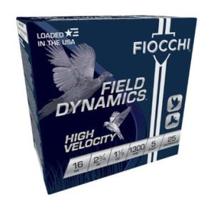 Fiocchi 16 Gauge Ammunition FI16HV5 High Velocity 2-3/4" #5 1-1/8oz 1300 fps 250 Rounds