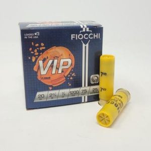 Fiocchi 20 Gauge Ammunition VIP Target FI20VIP75 2-3/4" #7.5 Shot 7/8oz 1200fps 25 Rounds