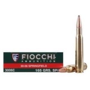 Fiocchi 30-06 Springfield Ammunition FI3006C 165 Grain Soft Point 20 Rounds
