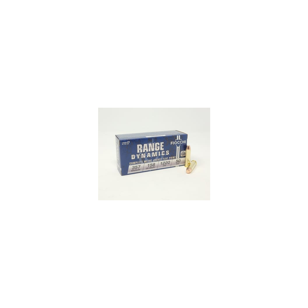 Fiocchi 357 Magnum Ammunition FI357GCMJ 158 Grain Full Metal Jacket Flat Point 50 rounds - Image 2