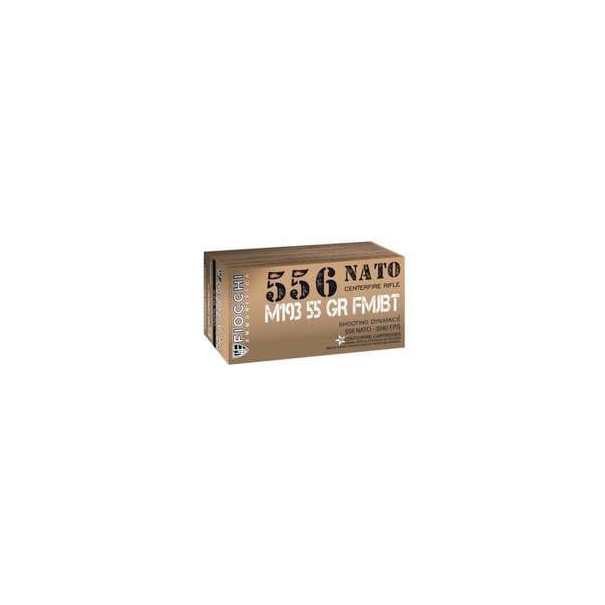 Fiocchi 5.56 NATO Ammunition Shooting Dynamics 556M193L 55 Grain Full Metal Jacket 50 Rounds - Image 2