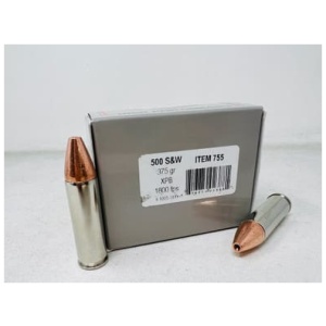 Underwood 500 S&W Magnum Ammunition UW755 375 Grain XPB Solid Copper Hollow Point 20 Rounds