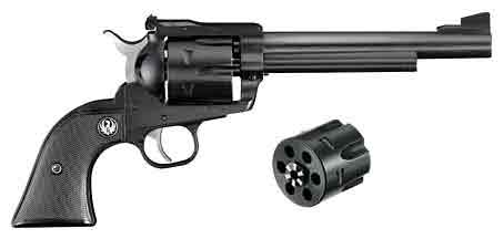 RUGER BLACKHAWK CONVERTIBLE - 357/9MM 6.5" AS BLUED BLK SYN
