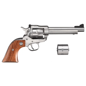 RUGER SINGLE-SIX CONVERTIBLE - 22LR/22WMR 5.5" AS S/S WOOD