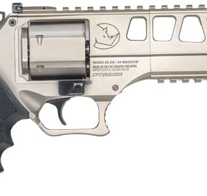 CHIAPPA RHINO 60 DS 44MAG - 6" ADJ. SIGHT WHITE NICKEL