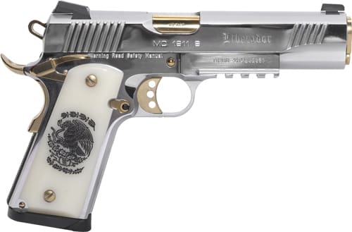 GIRSAN MC1911S LIBERADORE II - 9MM 10RD CHROME GOLD ENGRAVED - Image 2