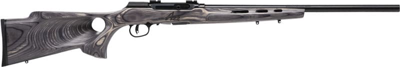 SAVAGE A22 22WMR HVY BBL 22" - ACCU TGR BLU/GRY LAM T-HOLE
