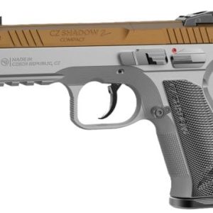 CZ SHADOW 2 COMPACT OR 9MM FS - 4" 15RD GOLD SILVER GRIPS