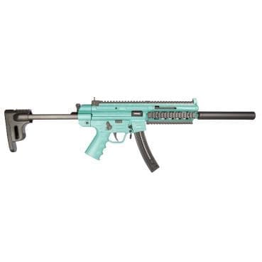 ATI GSG-16 16.25" .22 LR Semi-Auto Rifle 22+1 Fake Suppressor Collapsible Stock Mint Green