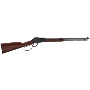 HENRY H1 TRACKER LEVER RIFLE - 22WMR 20" OCT. LL BLUED WALNUT