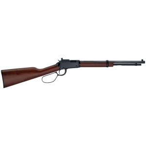 HENRY H1 TRACKER CARBINE - 22WMR 16.5" LL BLUED WALNUT
