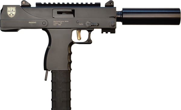MPA DEFENDER 9MM SIDE-COCKER - 4.5" THREADED BLACK 30RD