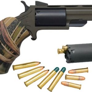 NAA HUNTSMAN MINI-REVOLVR - 22LR/22WMR 2" FIXED OD GRN