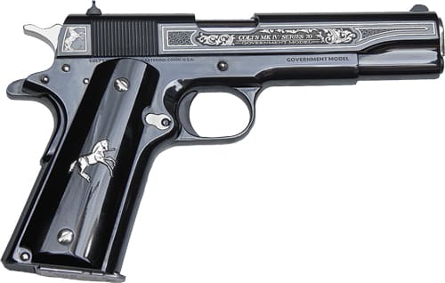 COLT 1911 5" 38 SUPER BLUED - POLISHED OSCURO Y PLATA (TALO)
