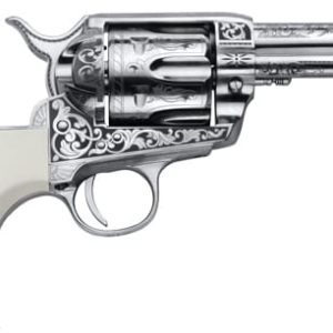 CIMARRON HUCKLEBERRY 45LC - 3.5" NICKEL ENGRAVED B-HEAD