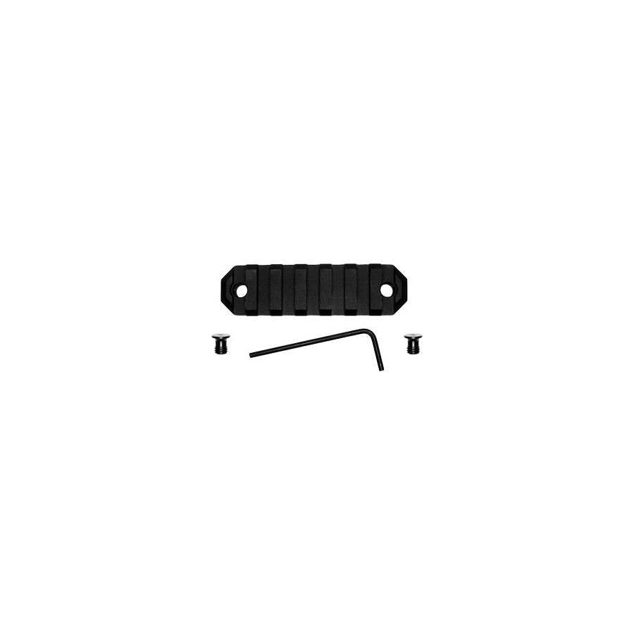 GROVTEC RAIL SECTION KEYMOD - 3" 7 SLOT ALUMINUM BLACK - Image 2