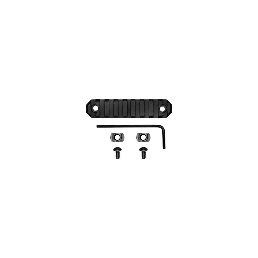 GROVTEC RAIL SECTION M-LOK - 3.8" 9 SLOT ALUMINUM BLACK - Image 2