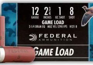Federal 12 Gauge Ammunition Game Load H1218 2-3/4" 1oz #8 1290 fps Case of 250 Rounds