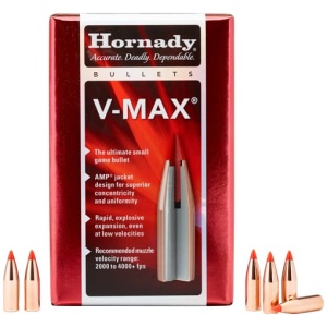 HORNADY BULLETS 22 CAL .224 - 40GR V-MAX 100CT 40BX/CS