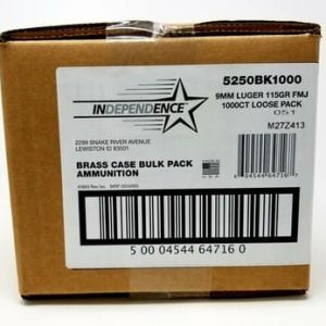 CCI 9mm Ammunition Independence IND 5250BK1000 115 Grain Full Metal Jacket Loose 1000 Rounds