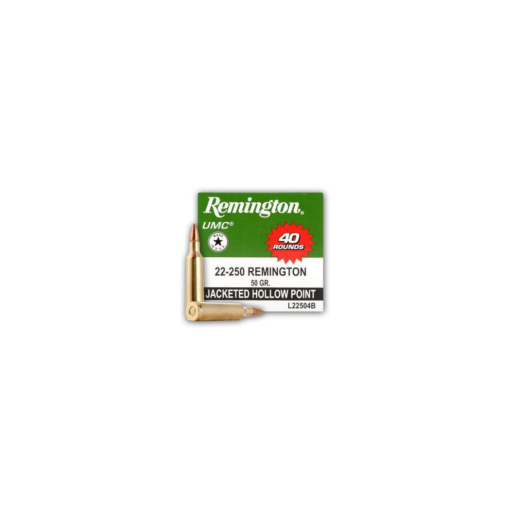 Remington 22-250 L22504B 50 gr JHP 40 rounds - Image 2