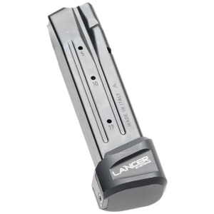LANCER EXTENDED BASEPAD PLUS - 5RDS BLACK FOR SIG P320