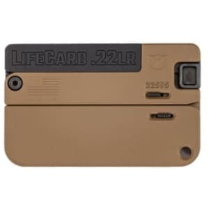 Trailblazer Firearms LC1-P-BBN LifeCard .22 LR Single Shot Barrett Brown Polymer Handle