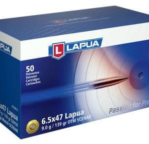Lapua 6.5x47 Lapua Ammunition Scenar 4316012 139 Grain Open Tip Match 50 Rounds