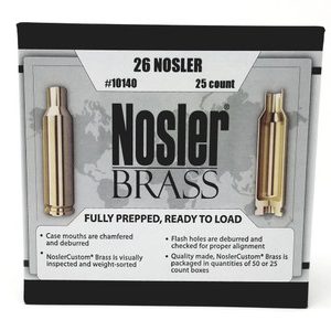 Nosler 26 Nosler New Unprimed Brass Casting 10140 25 Pieces