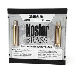 Nosler 30 Nosler New Unprimed Brass Casting 10221 25 Pieces
