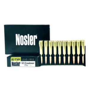 Nosler 6.5 Creedmoor Ammunition Hunting 40398 120 Grain E-Tip Ballistic Tip 20 Rounds