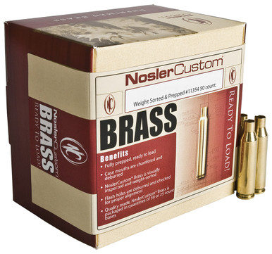 Nosler 6.5 Creedmoor Unprimed Factory New Reloading Brass 44824 50 Pieces