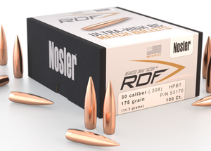 Nosler 30 Caliber (.308 Dia) Reloading Bullets Ultra-High BC 53170 175 Grain Hollow Point Boat Tail 100 Pieces