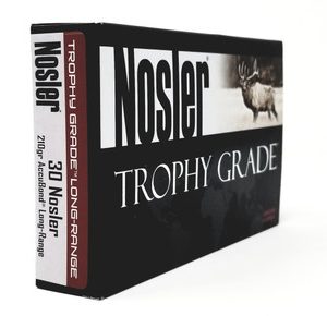 Nosler 30 Nosler Ammunition Trophy Grade 60118 210 Grain AccuBond Long Range 20 Rounds