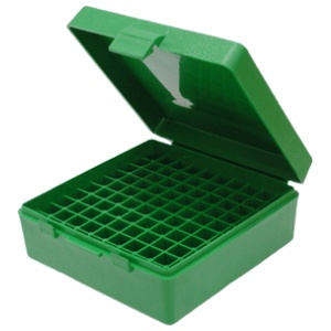 MTM AMMO BOX 38/357 - 100-ROUNDS GREEN