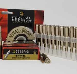 Federal 270 Win Ammunition Vital-Shok P270TT3 140 Grain Trophy Bonded Tip 20 Rounds