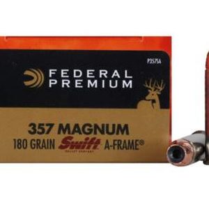 Federal 357 Rem Mag Ammunition Vital-Shok P357SA 180 Grain Swift A-Frame 20 rounds