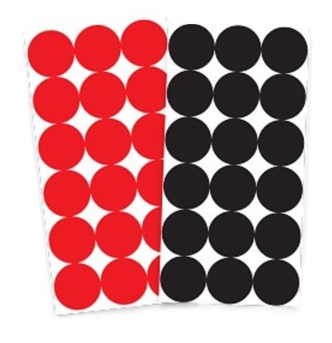SPLATTER SHOT TARGET REPAIR - PASTERS 1" RED/BLACK 432CT