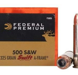 Federal 500 S&W Magnum Ammunition Vital-Shok P500SA 325 Grain Swift A-Frame Hollow Point 20 rounds