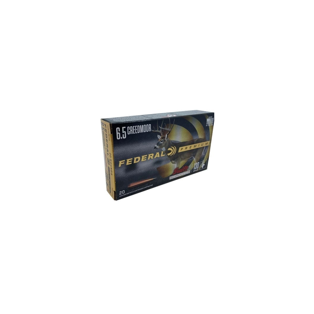Federal 6.5 Creedmoor Ammunition P65CRDSS1 130 Grain Swift Scirocco II Ballistic Tip 20 Rounds - Image 2
