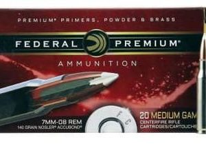 Federal 7mm-08 Remington Ammunition Vital-Shok P708A1 140 Grain Nosler AccuBond Polymer Tip 20 Rounds