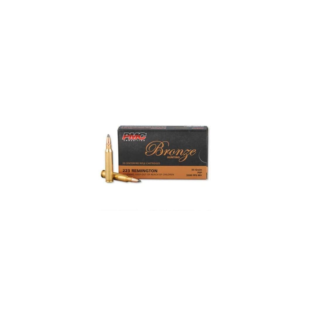 PMC 223 Remington Bronze Ammunition PMC223SP 55 Grain Pointed Soft Point 20 rounds - Image 2