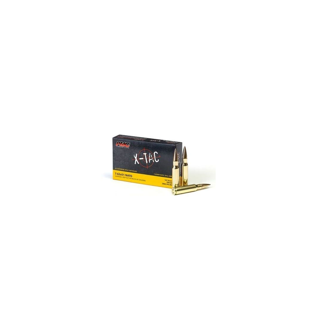 PMC 7.62x51mm Ammunition X-TAC PMC762X 147 Grain Full Metal Jacket Boat Tail 20 rounds - Image 2